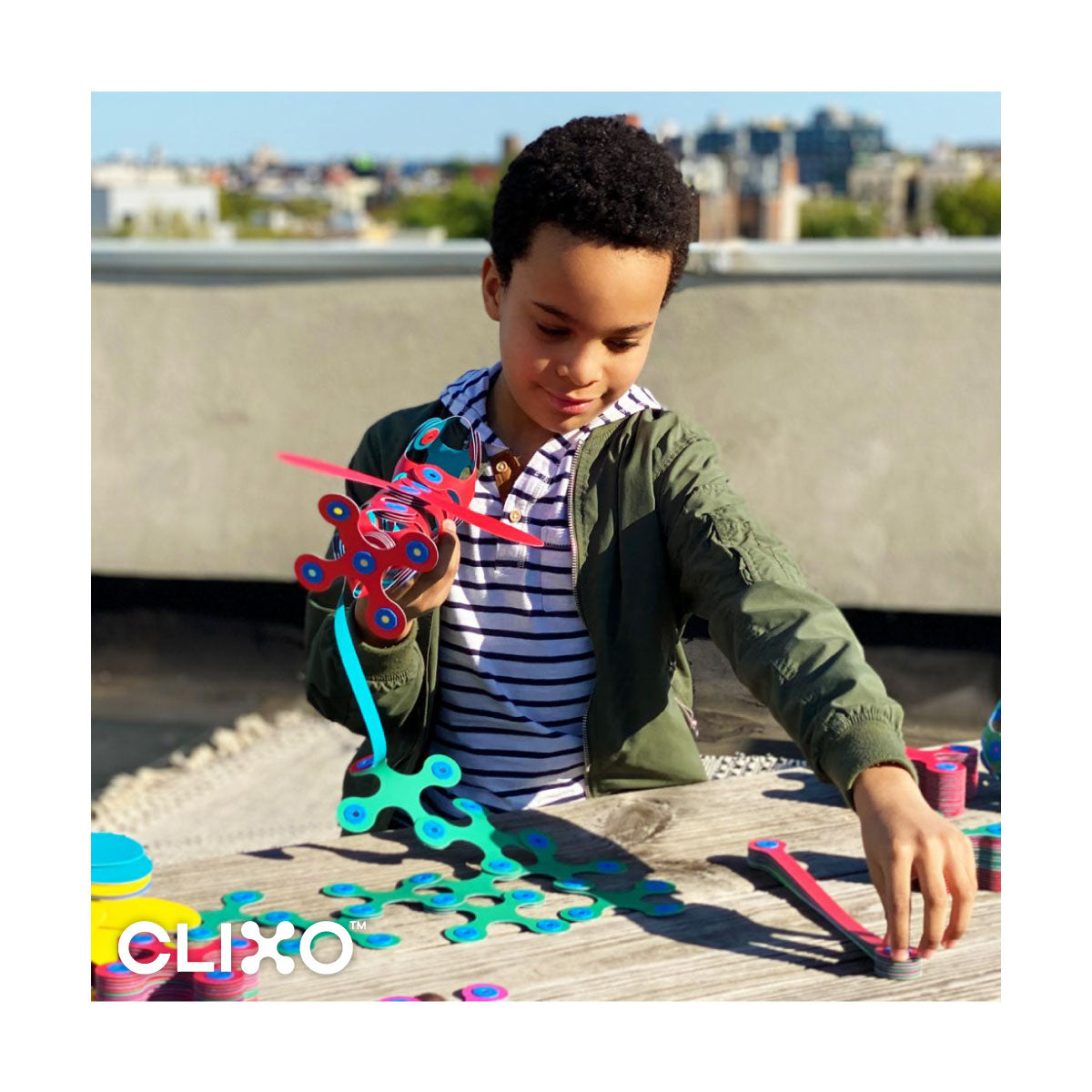 Clixo Rainbow Pack - 42 Piece Building Set in Rainbow colors