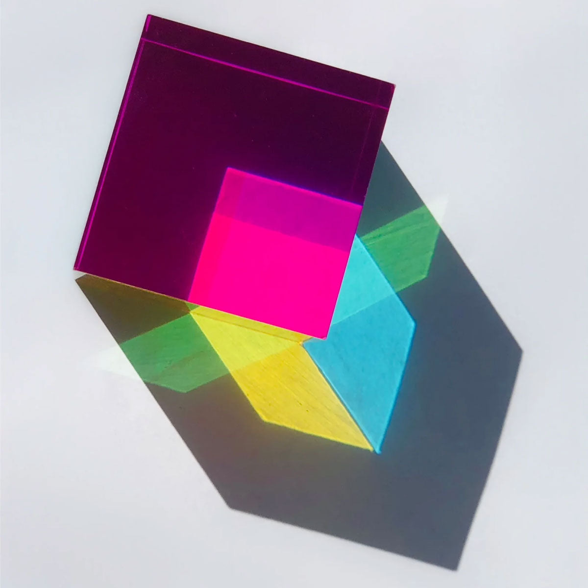 CMY Cubes Square Block