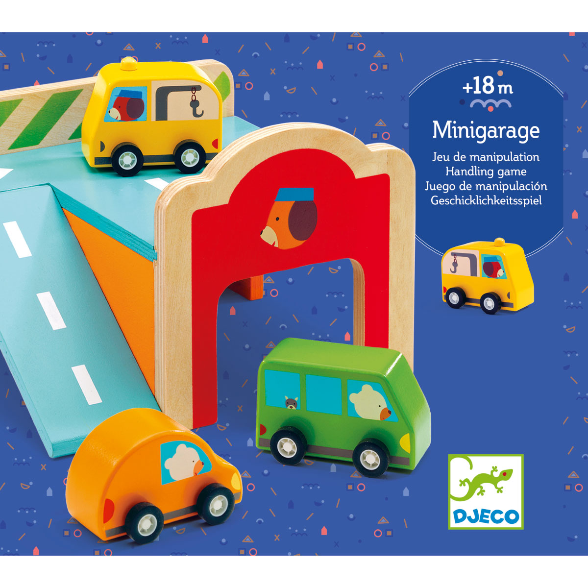 Wooden Minigarage Garage Play Set from Djeco
