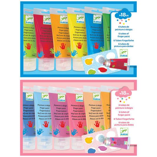 Djeco 6 Tubes of Finger Paint