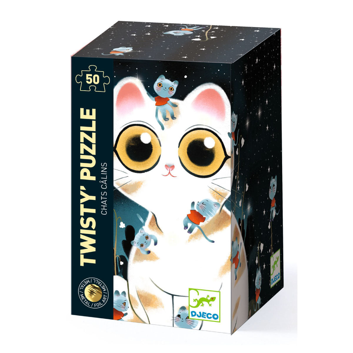 Djeco Wizzy Cuddly Cats 50pc Glow-in-the-Dark Jigsaw Puzzle