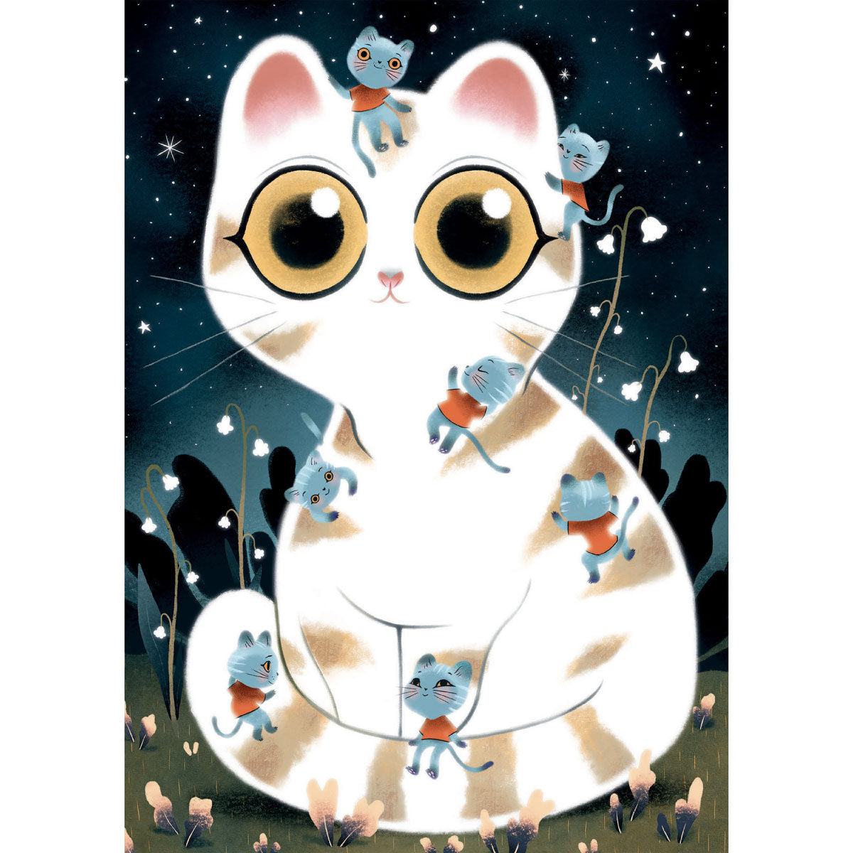 Djeco Wizzy Cuddly Cats 50pc Glow-in-the-Dark Jigsaw Puzzle