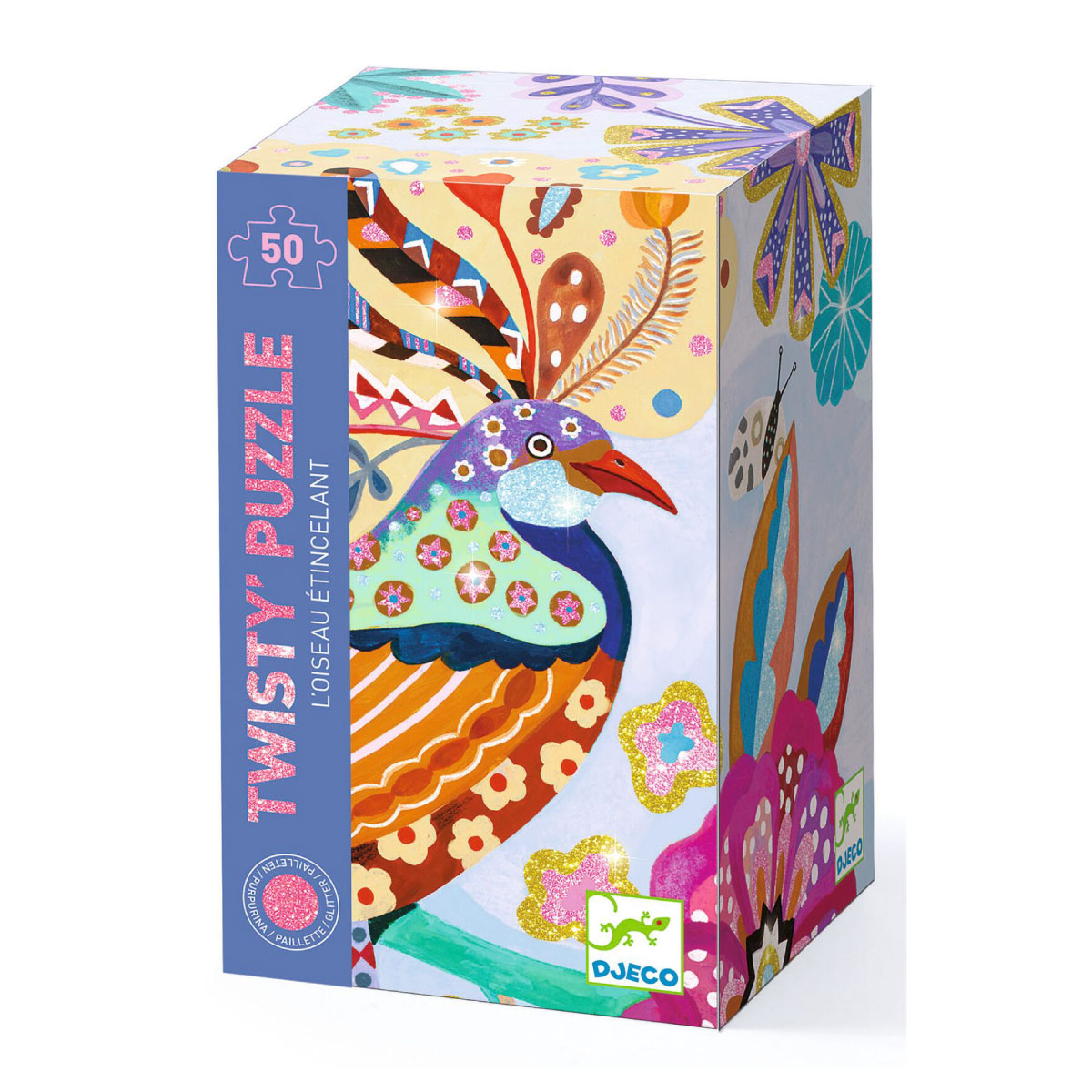 Djeco Wizzy Sparkling Bird 50pc Glitter Jigsaw Puzzle