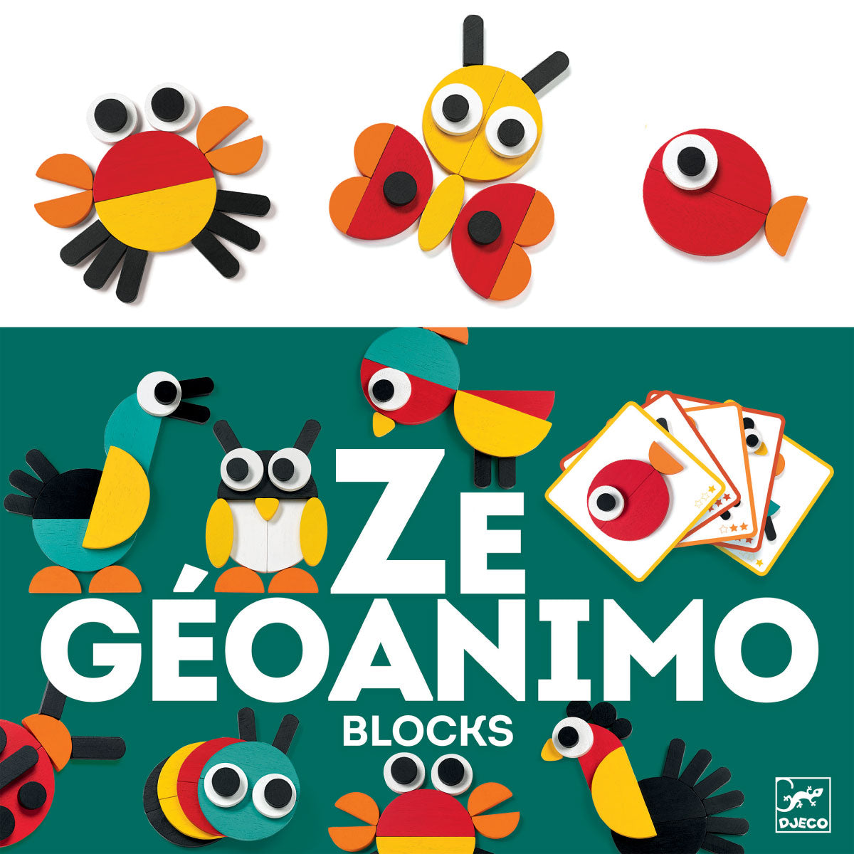 Djeco Ze Geoanimo Wooden Block Puzzle