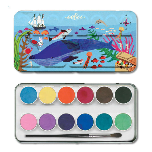 eeBoo In The Sea Watercolor Tin