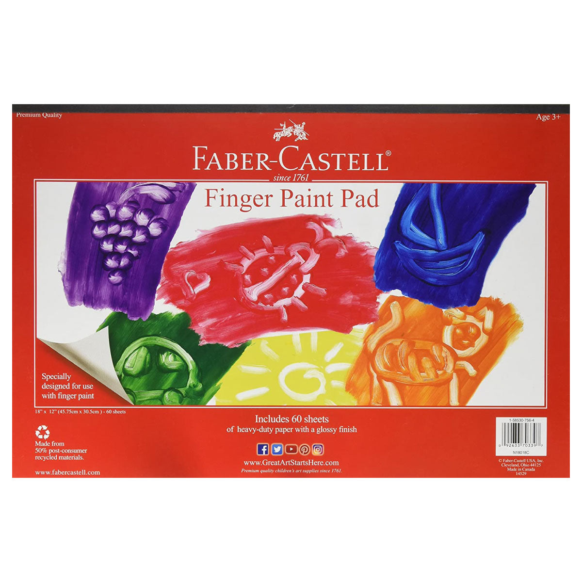 Faber-Castell Finger Paint Pad - 12x18