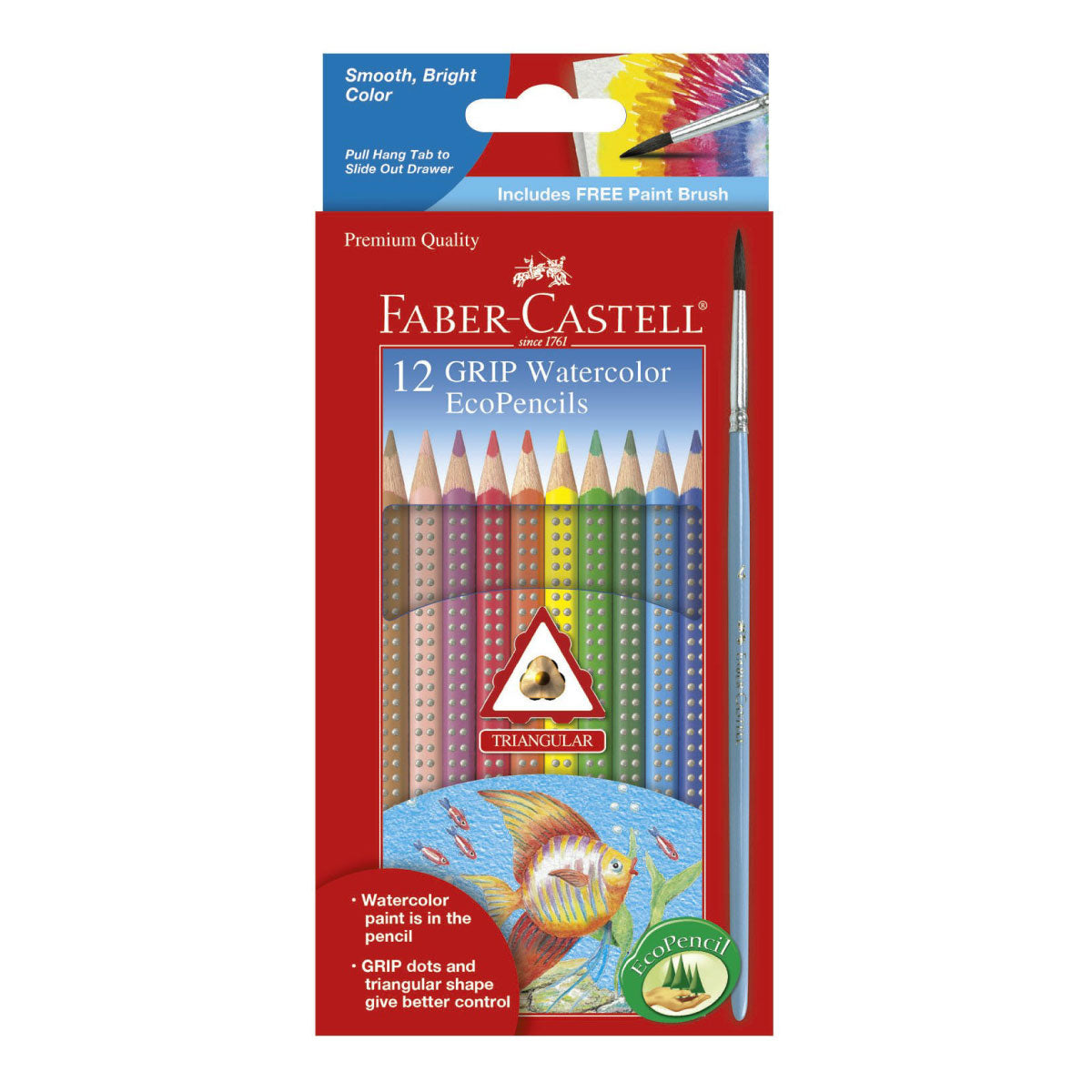 Faber-Castell Grip Watercolor Eco Pencils 12 ct