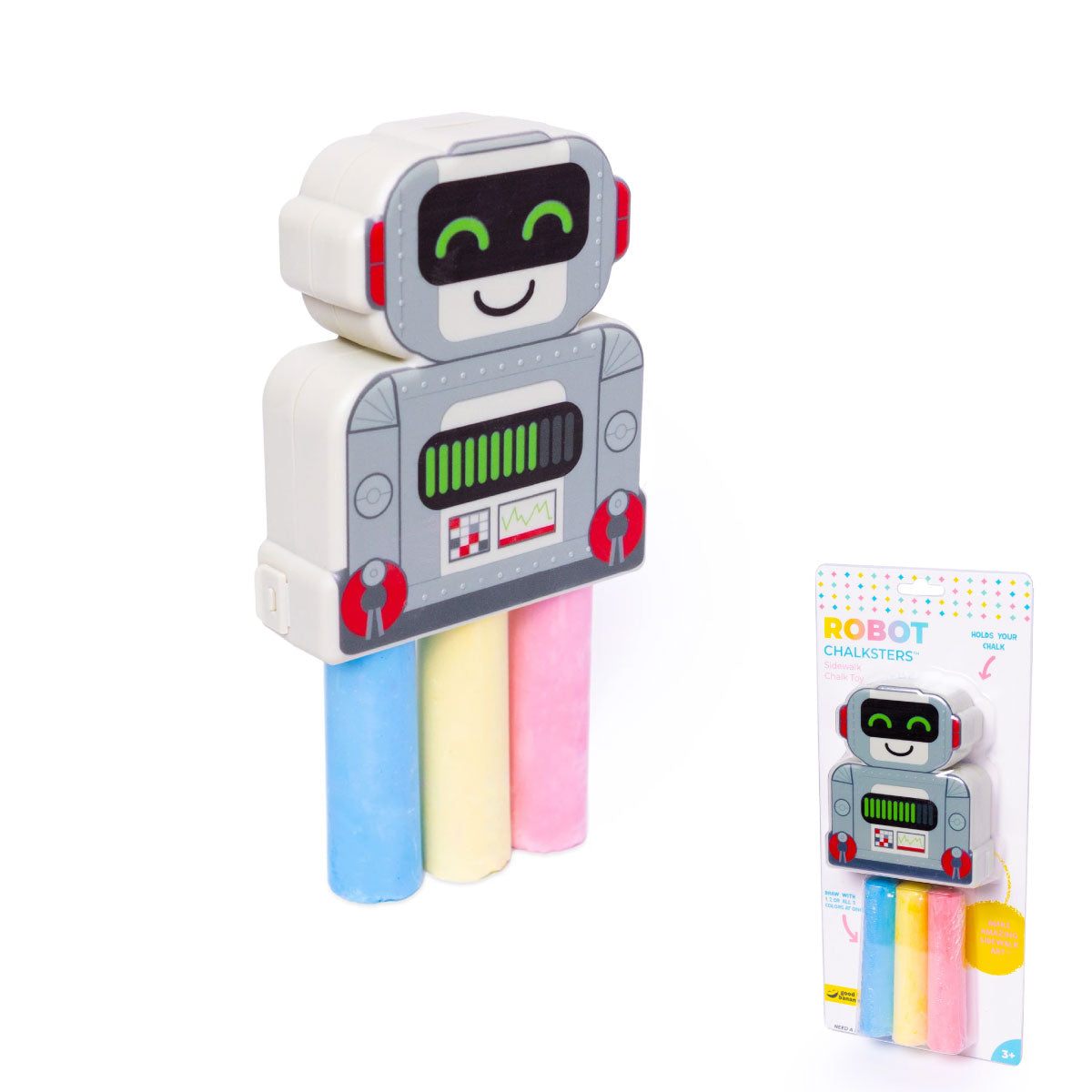 Robot Chalksters Sidewalk Chalk Holders from Good Banana
