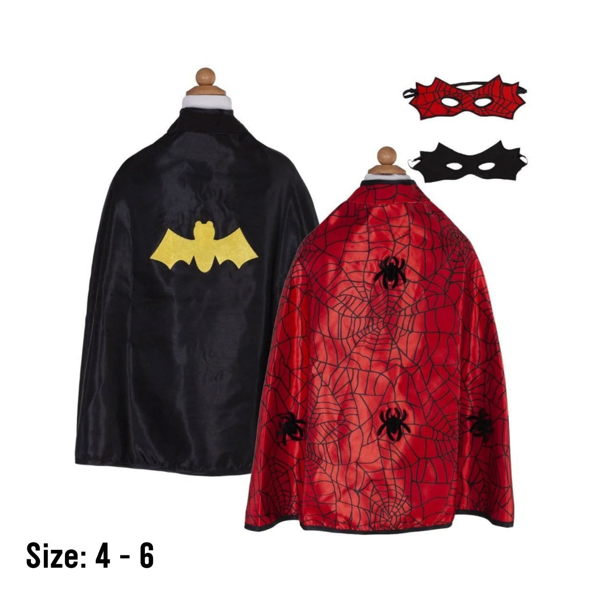 Great Pretenders Spider Bat Reversible Cape and Mask Set