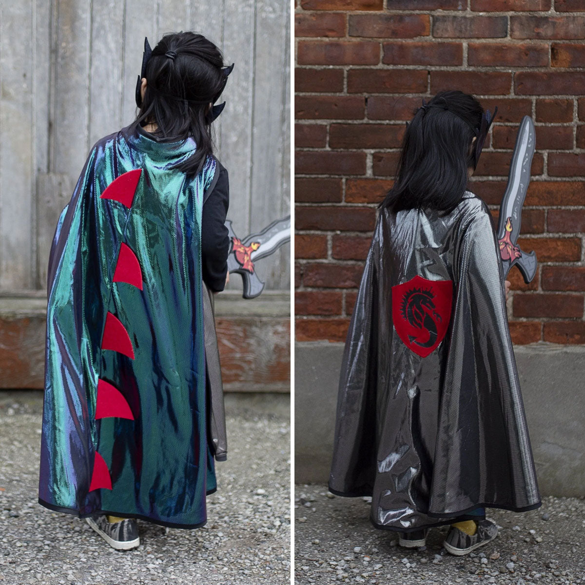 Ultimate Reversible Dragon Knight Cape with Mask