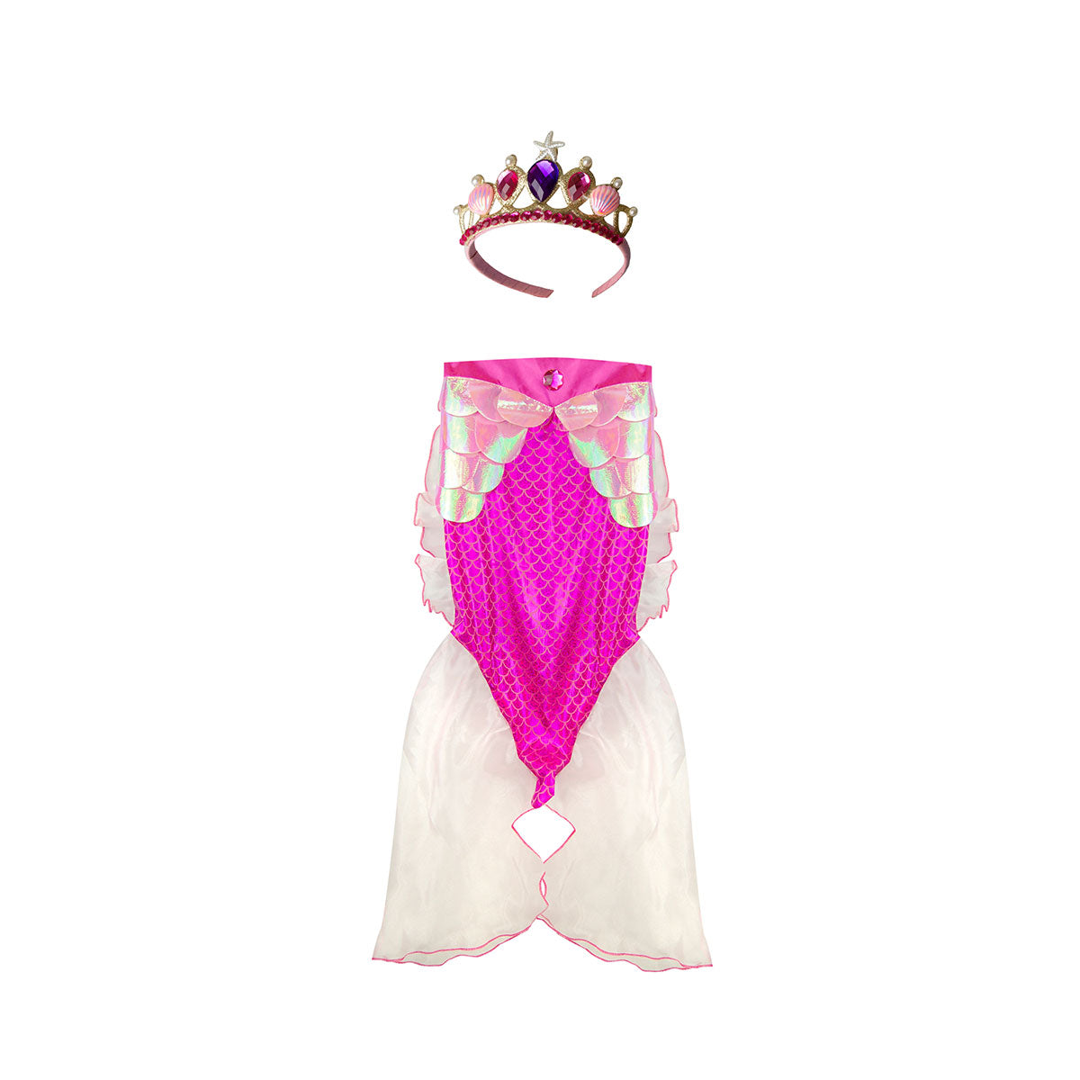 Pink Mermaid Glimmer Skirt with Headband from Great Pretenders