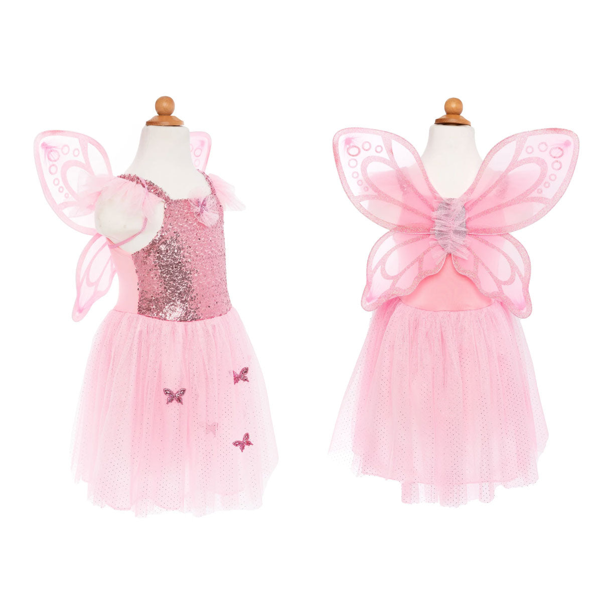 Pink Sequins Butterfly Dress and Wings Set from Great Pretenders