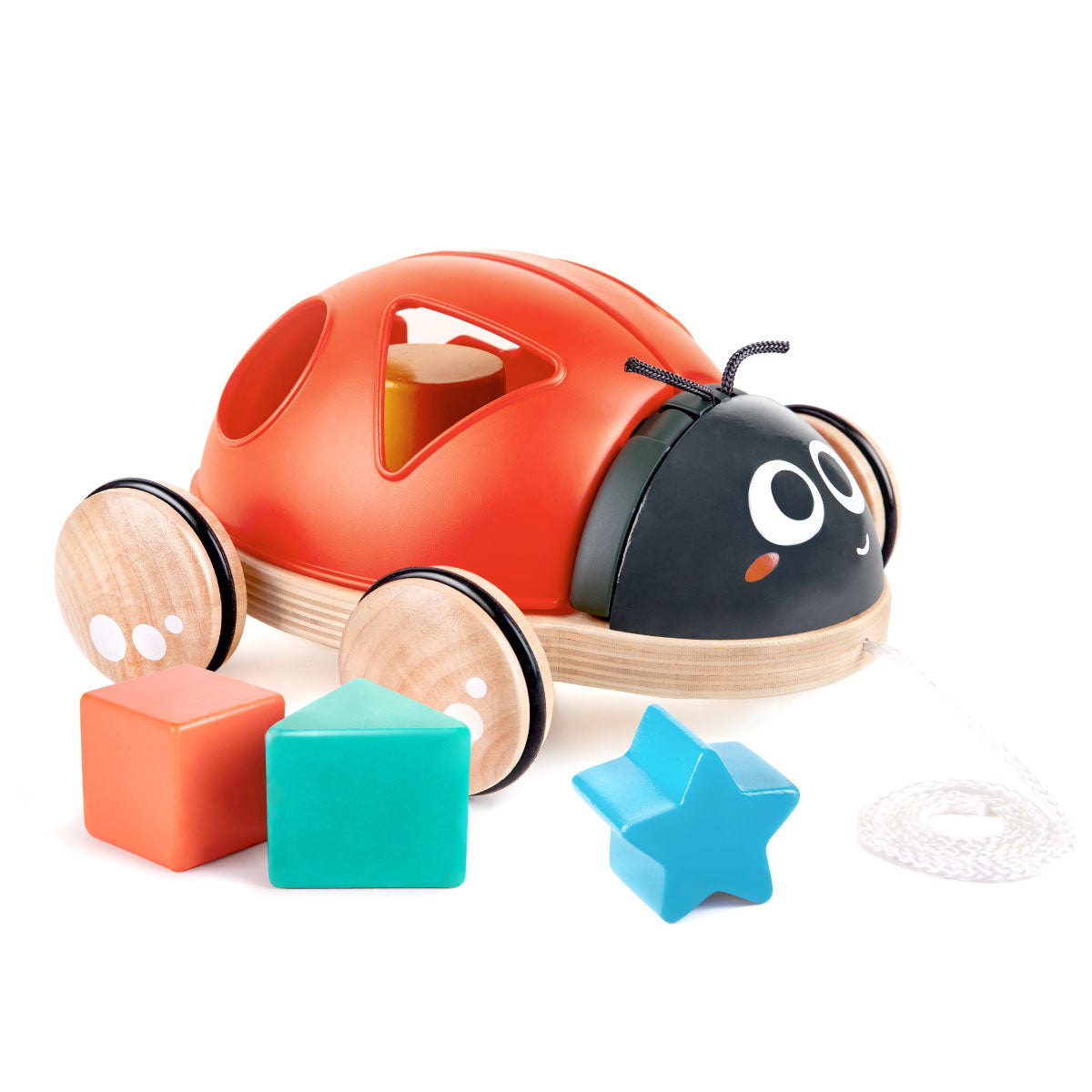 Hape Ladybug Shape Sorter Pull Toy