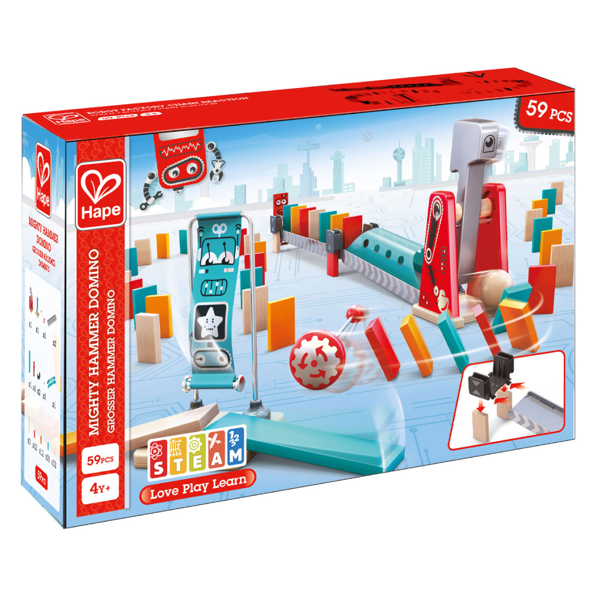 Hape Mighty Hammer Domino Run
