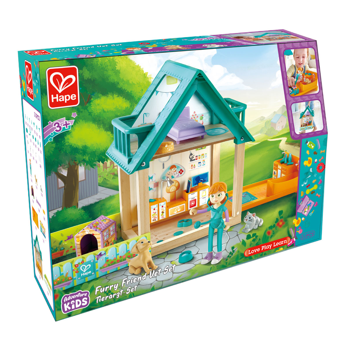 Hape Furry Friend Vet Play Set