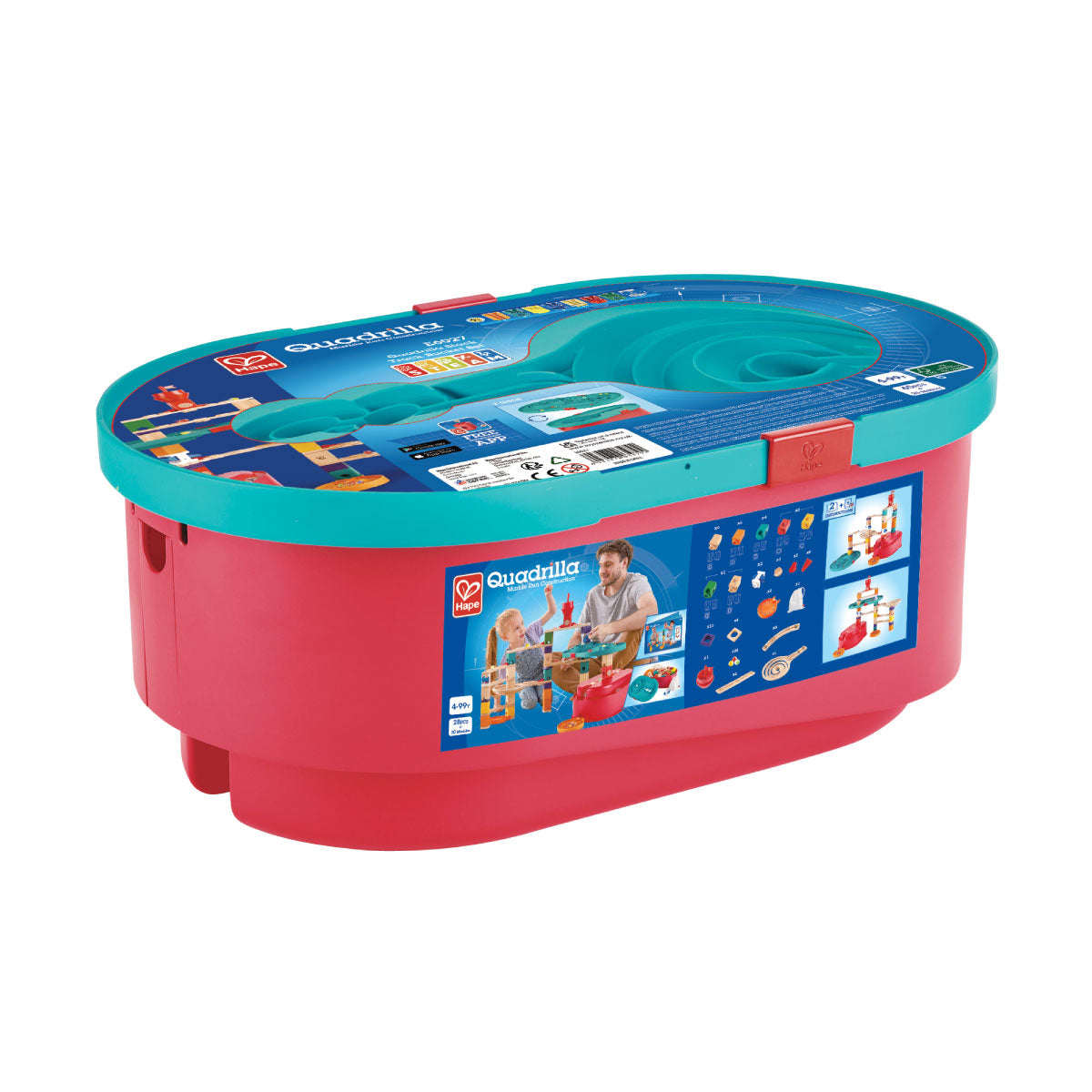 Hape Quadrilla Stack Track Bucket Set