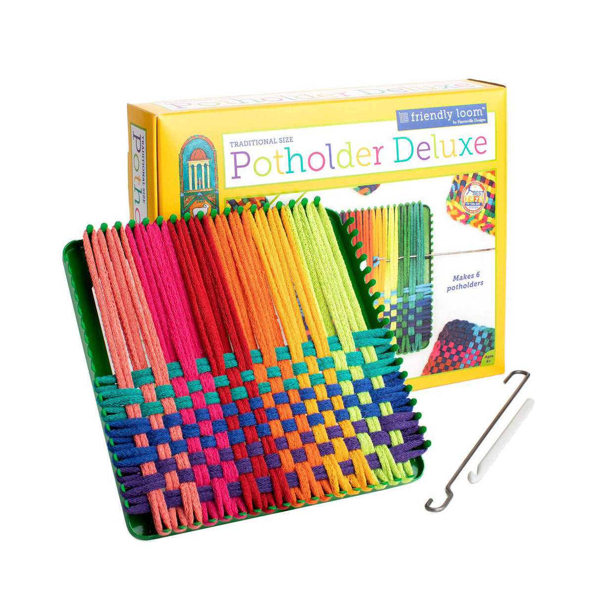 Harrisville Designs Friendly Loom Potholder Deluxe Loom - 7” Traditional Size