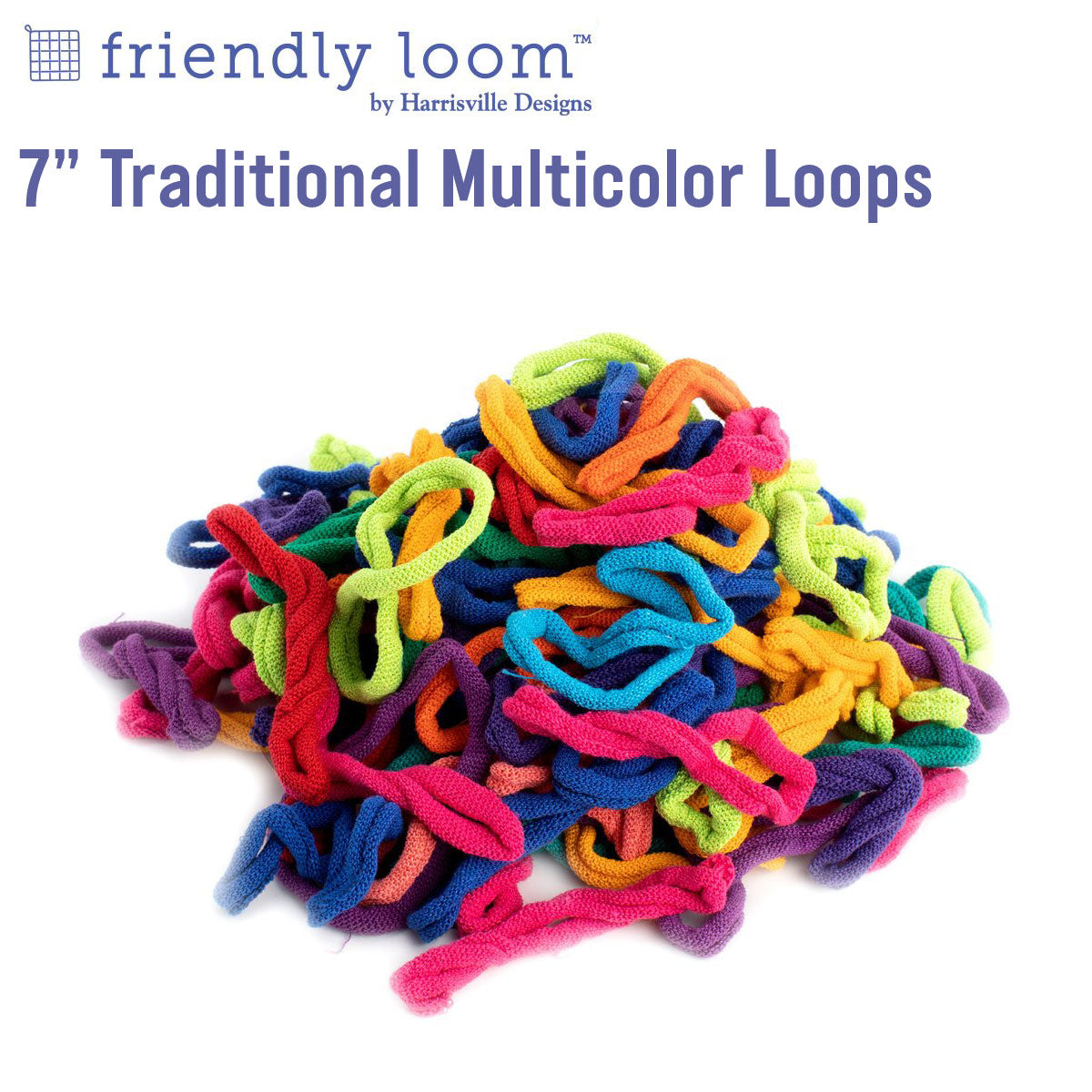 Harrisville Designs Friendly Loom 100% Cotton Potholder Loom Refill Loops - 7"