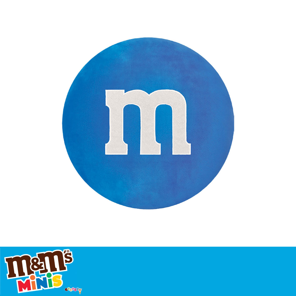 Blue M & M Candy Fleece and Glitter Plush - Mini