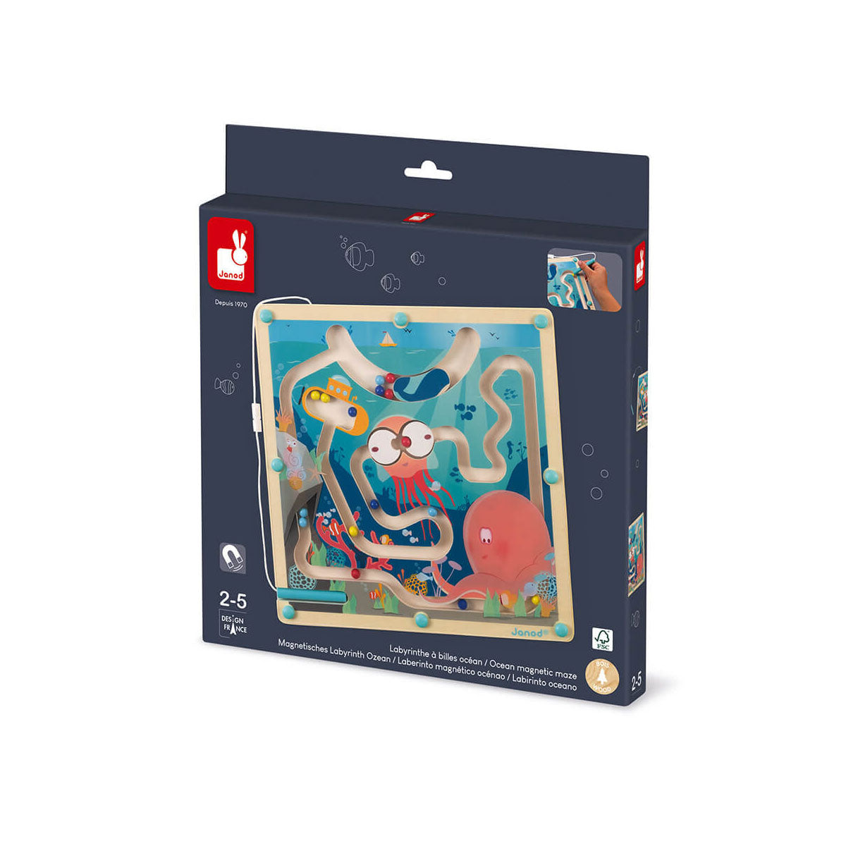 Wooden Magnetic Ocean Maze from Janod