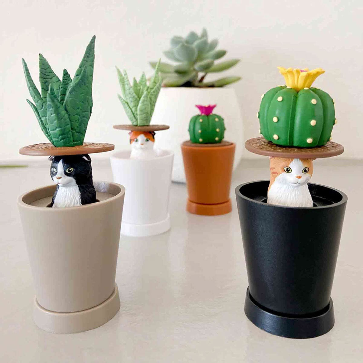 Kitan Club Cat Peek Planter Blind Box