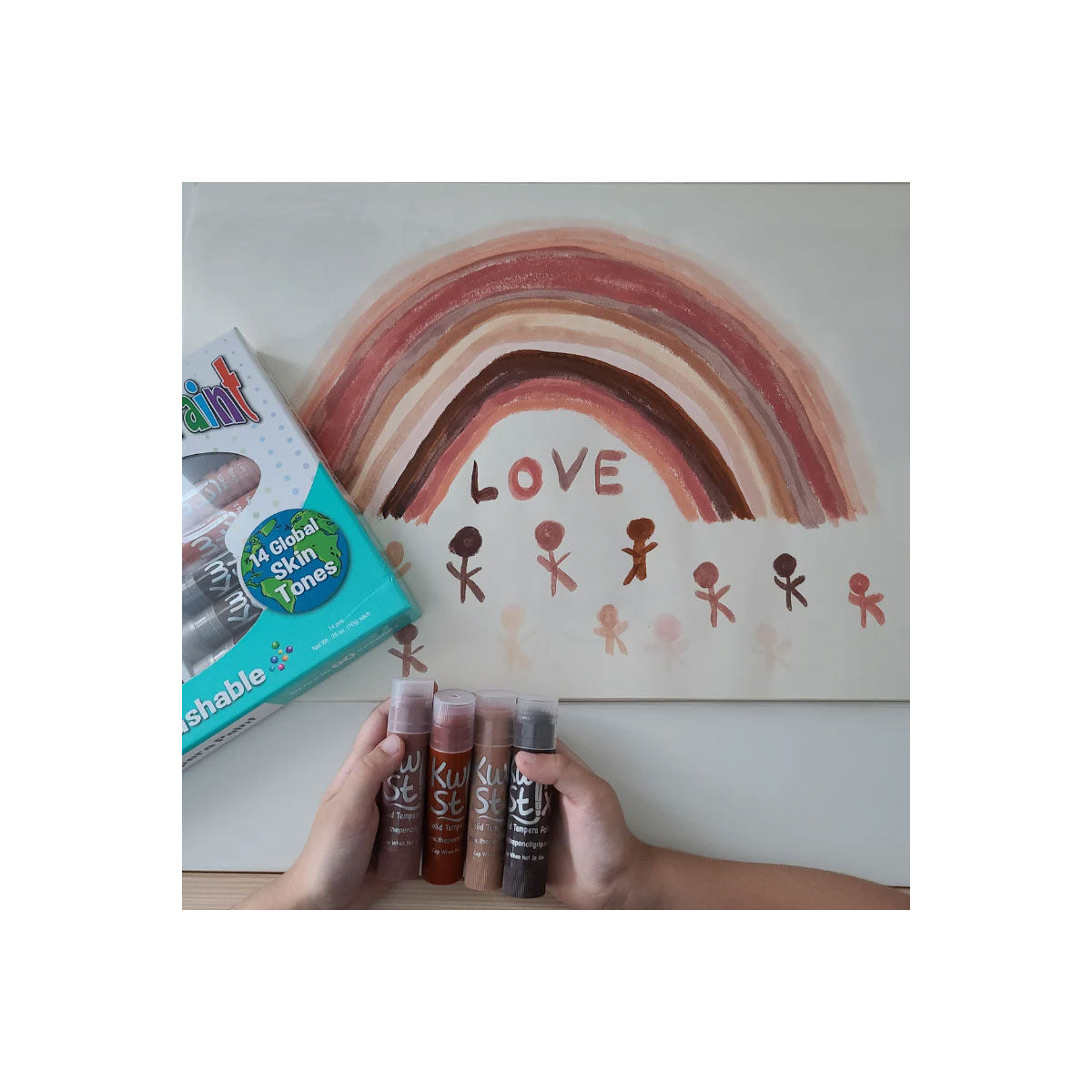 Kwik Stix Global Skin Tones Solid Tempera Paints - 14 Colors