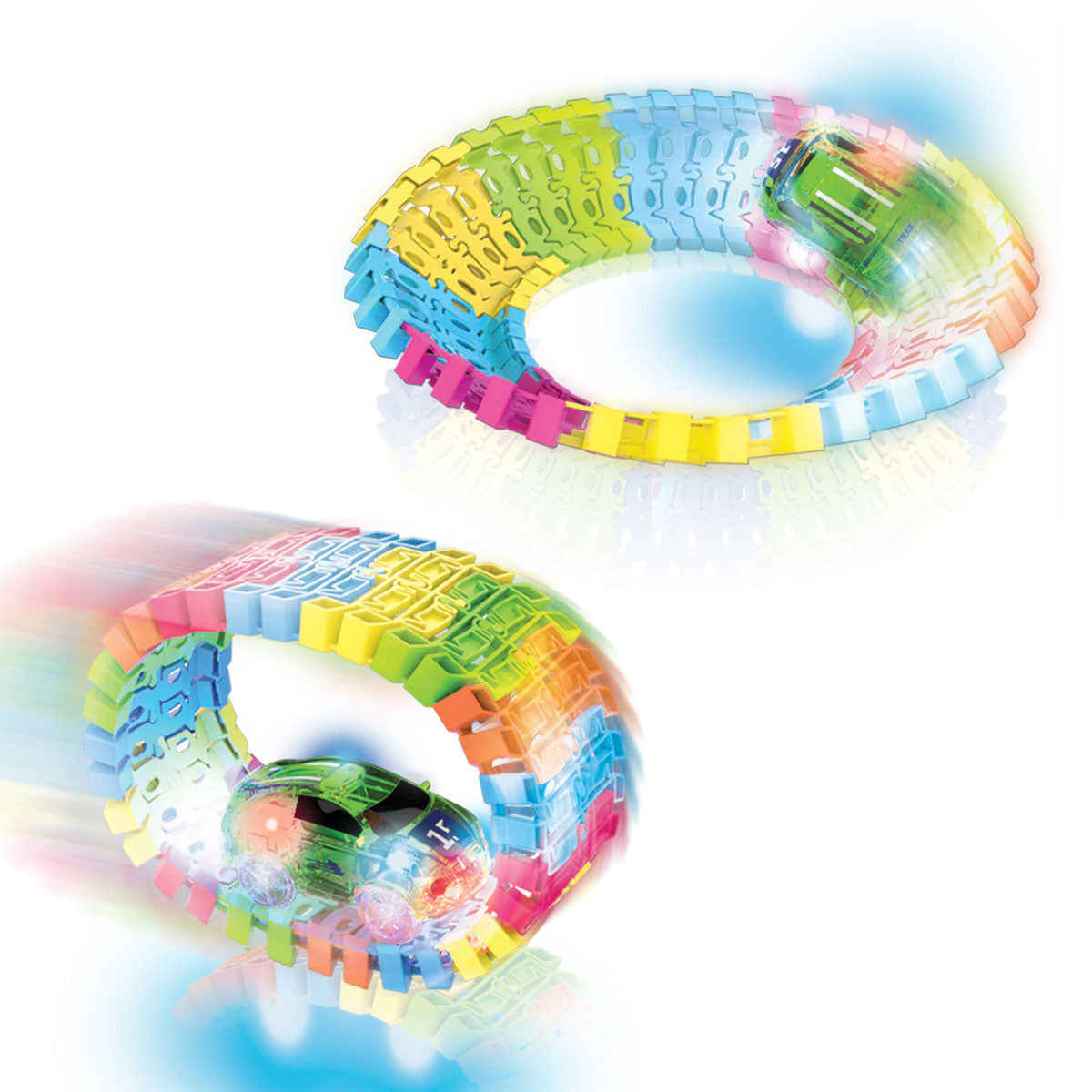 Mindscope Neon Glow Twister Tracks With Green Car
