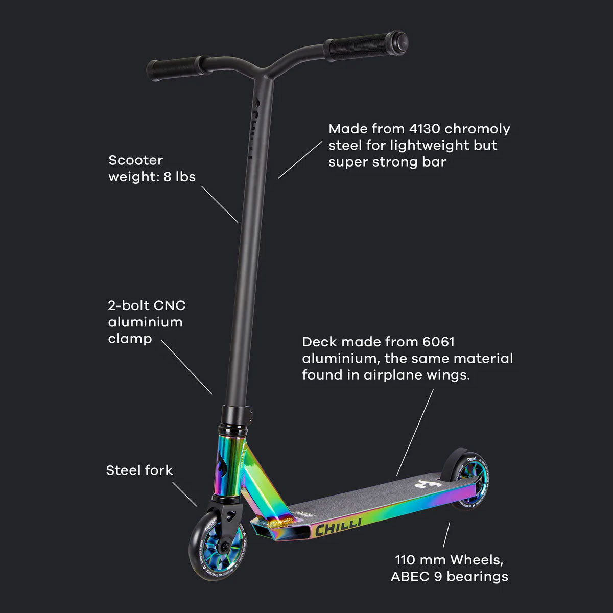 Chilli Pro Stunt Scooter - Rocky Neochrome
