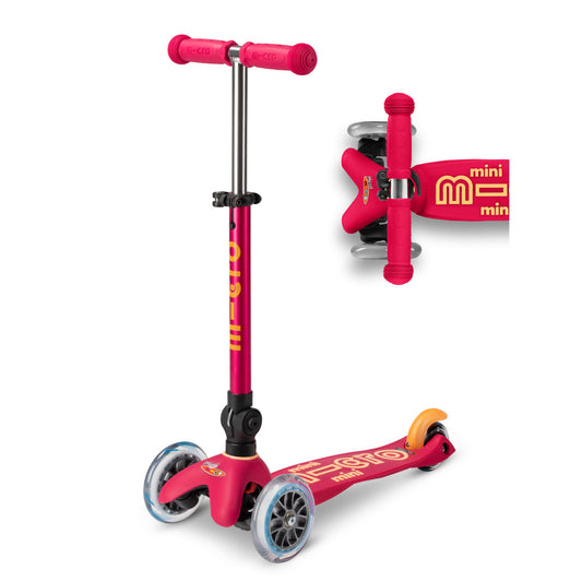 Micro Kickboard Mini Deluxe Foldable Scooter - Ruby Pink