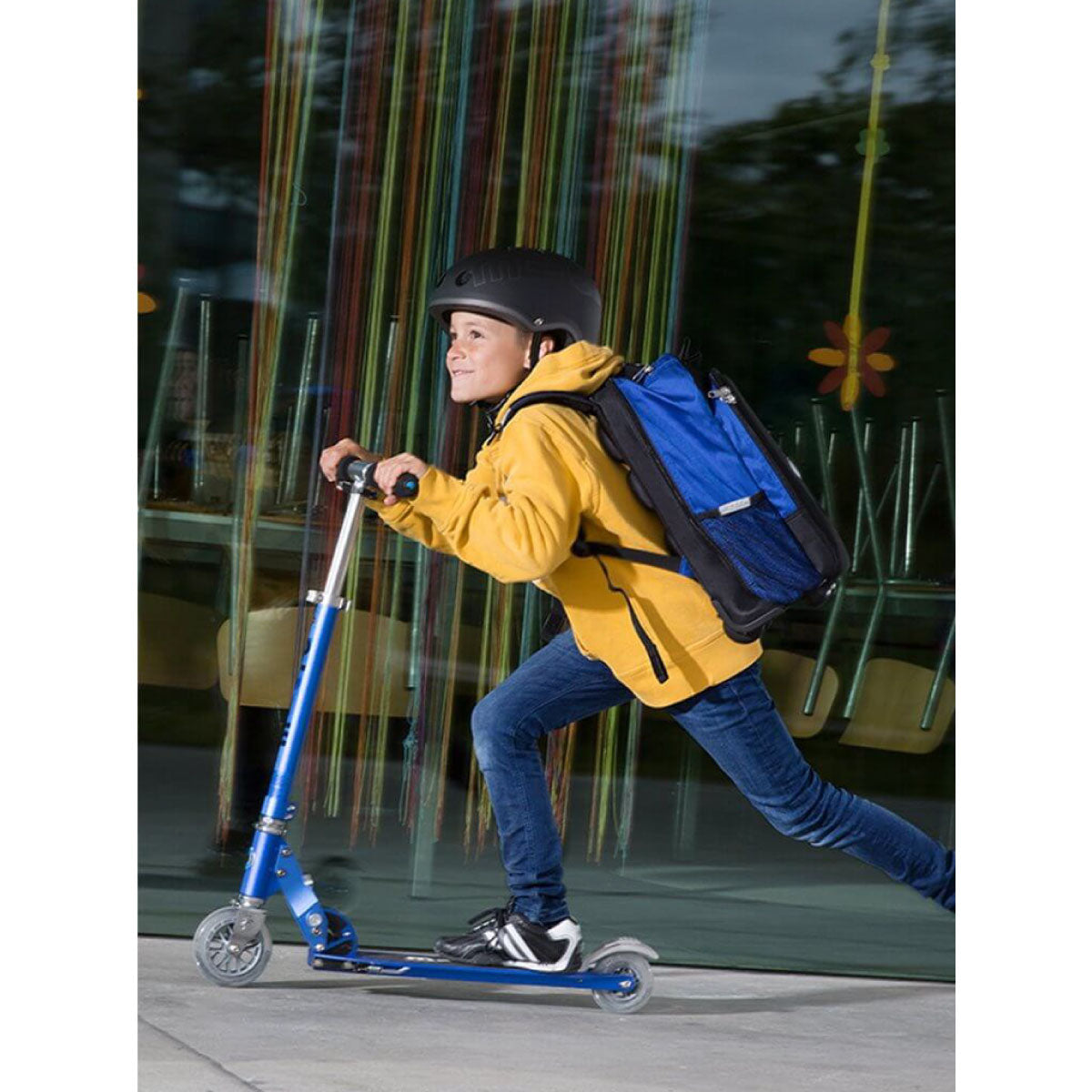 Micro Kickboard Sprite Scooter with LED Wheels - Blue Stripe