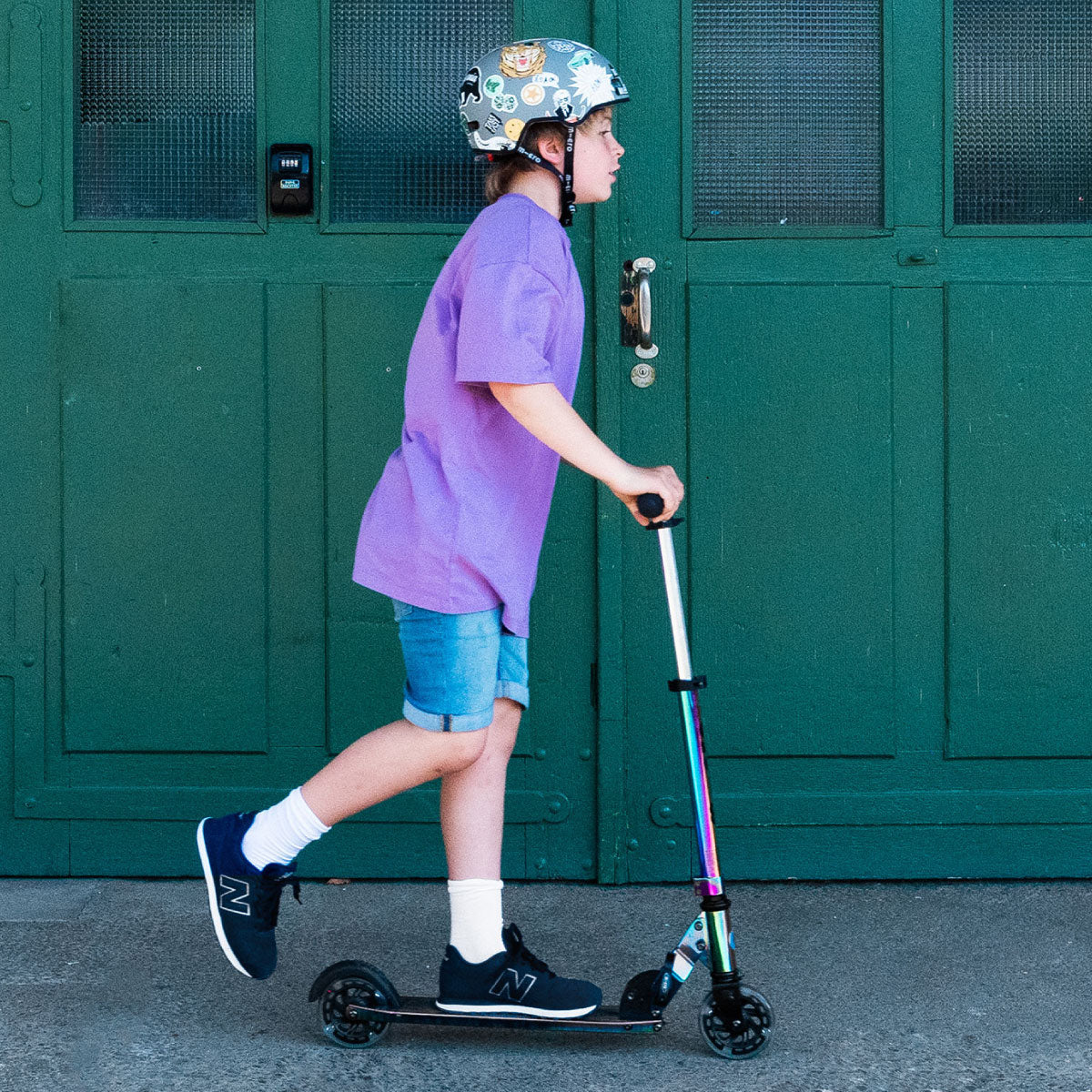 Micro Kickboard Sprite Scooter with LED Wheels - Neochrome