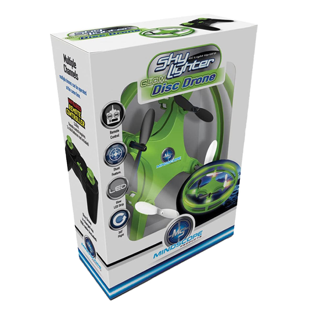 Mindscope Sky Lighter Glow Disc Drone - Green