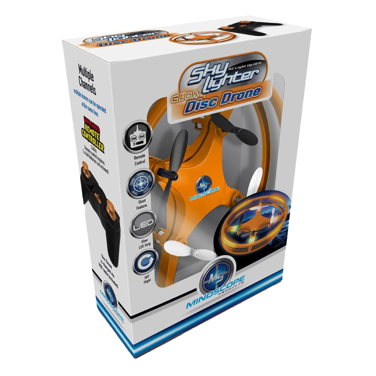 Mindscope Sky Lighter Glow Disc Drone - Orange