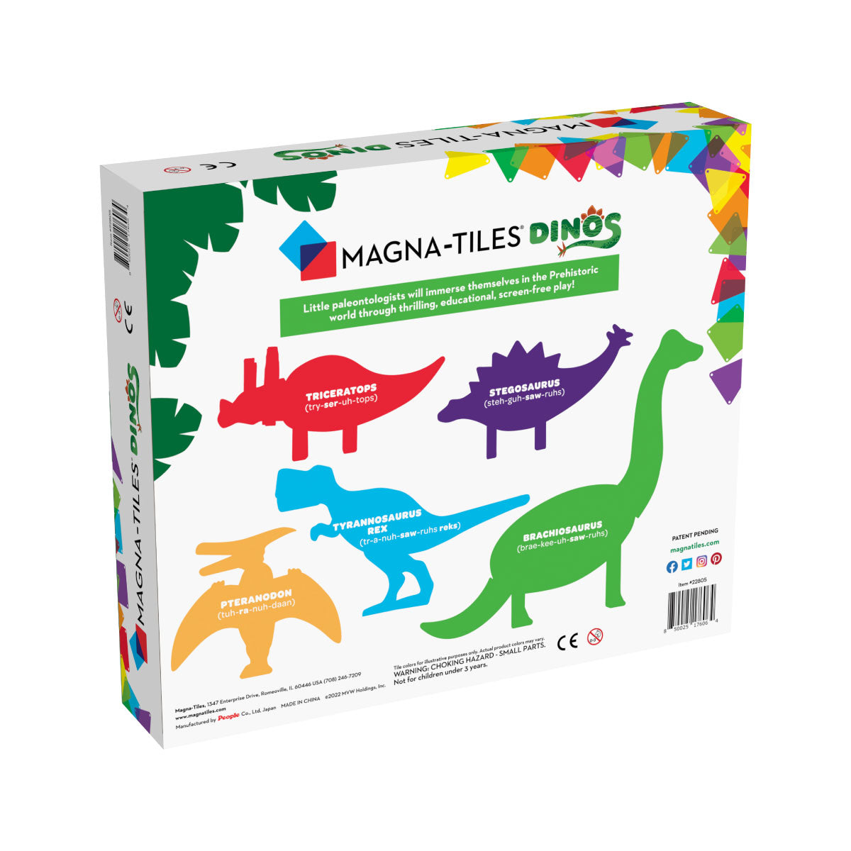 Magna-Tiles Dinos 5 Piece Set