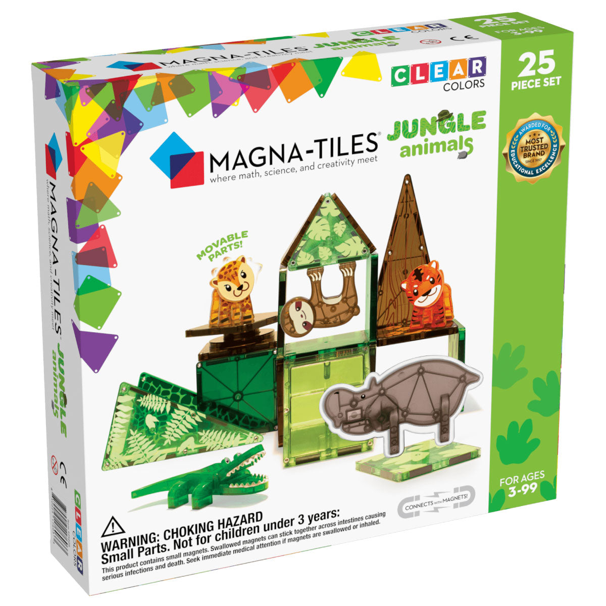 Magna-Tiles Animals - Jungle 25 Piece Set