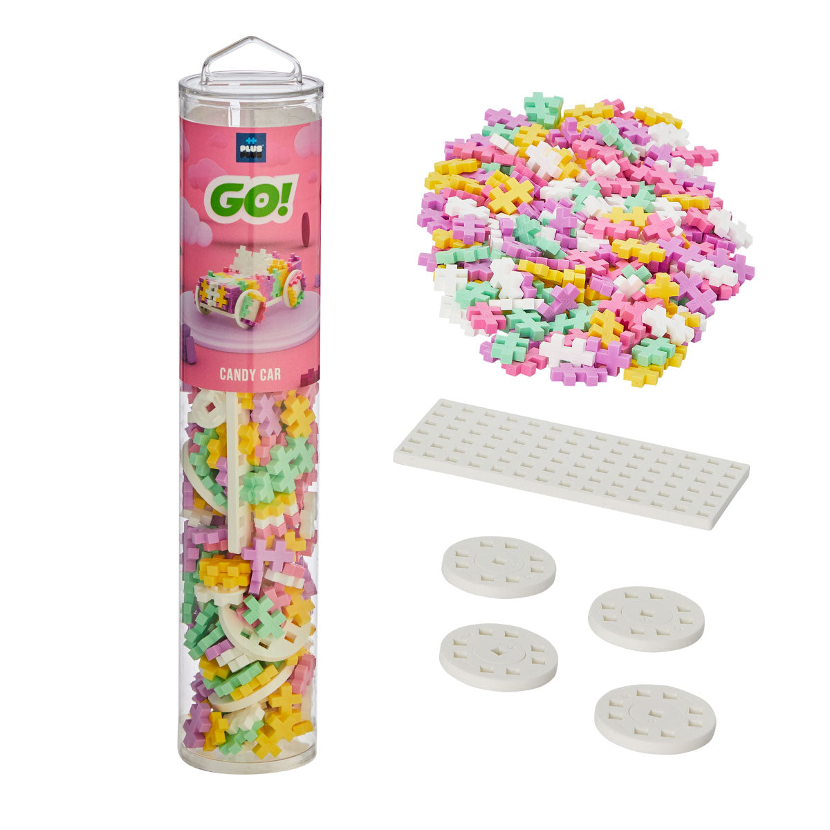 Plus-Plus Go! Color Cars 200 pc Tubes - Candy Car