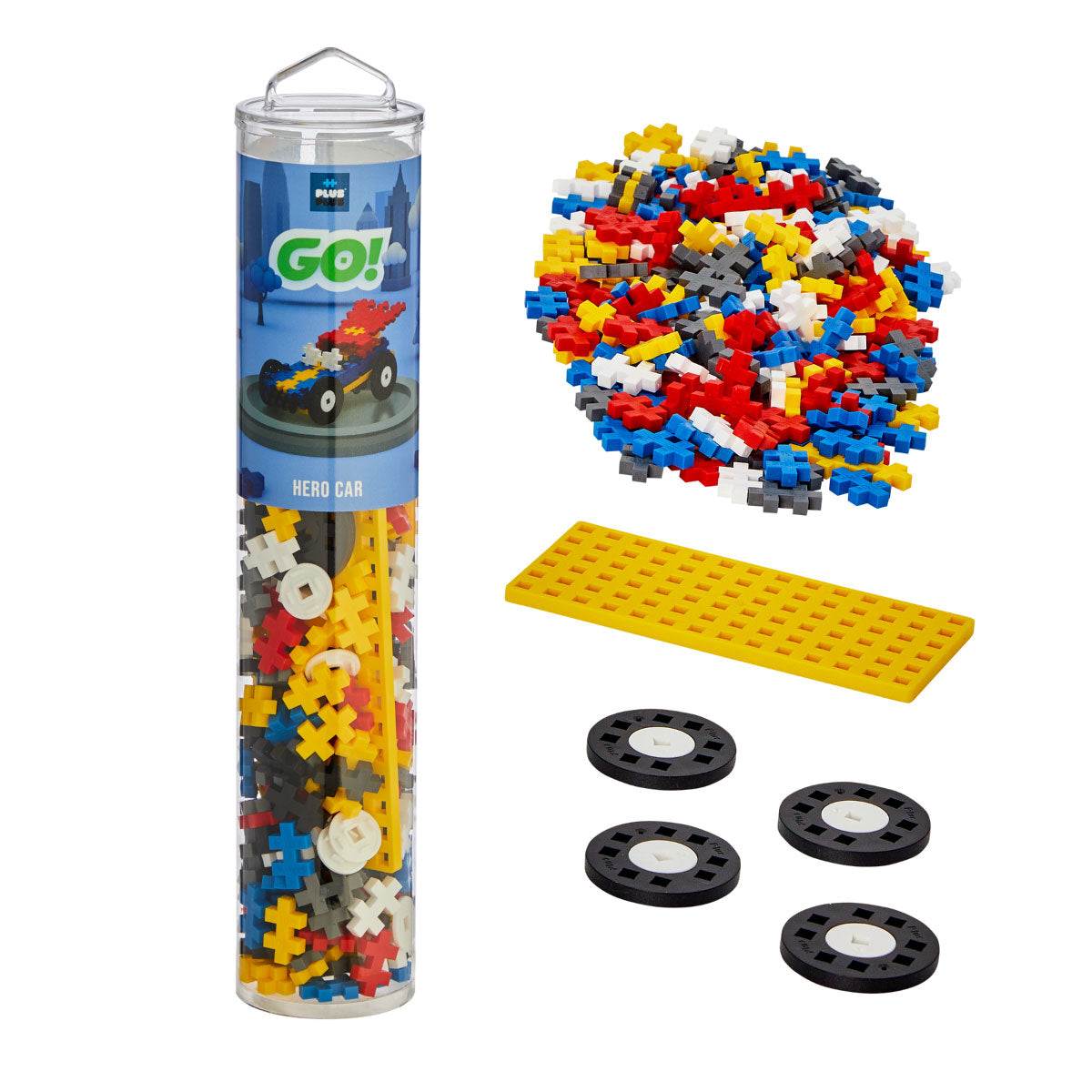 Plus-Plus Go! Color Cars 200 pc Tubes - Hero Car
