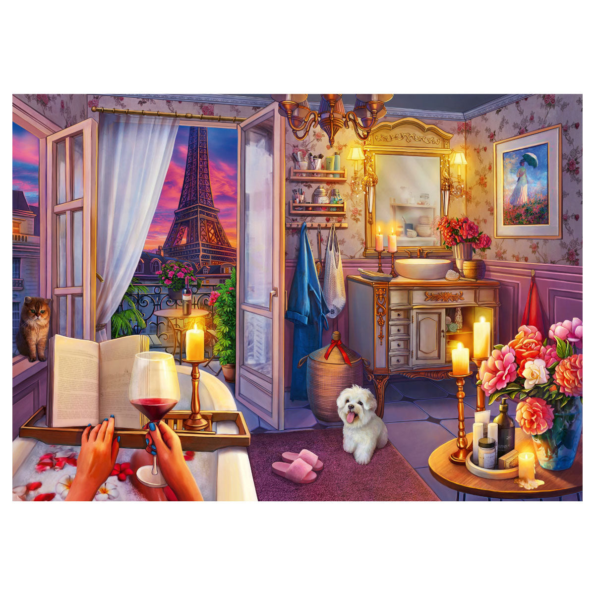 Cozy Bathroom - 500 pc Larger Pieces Jigsaw