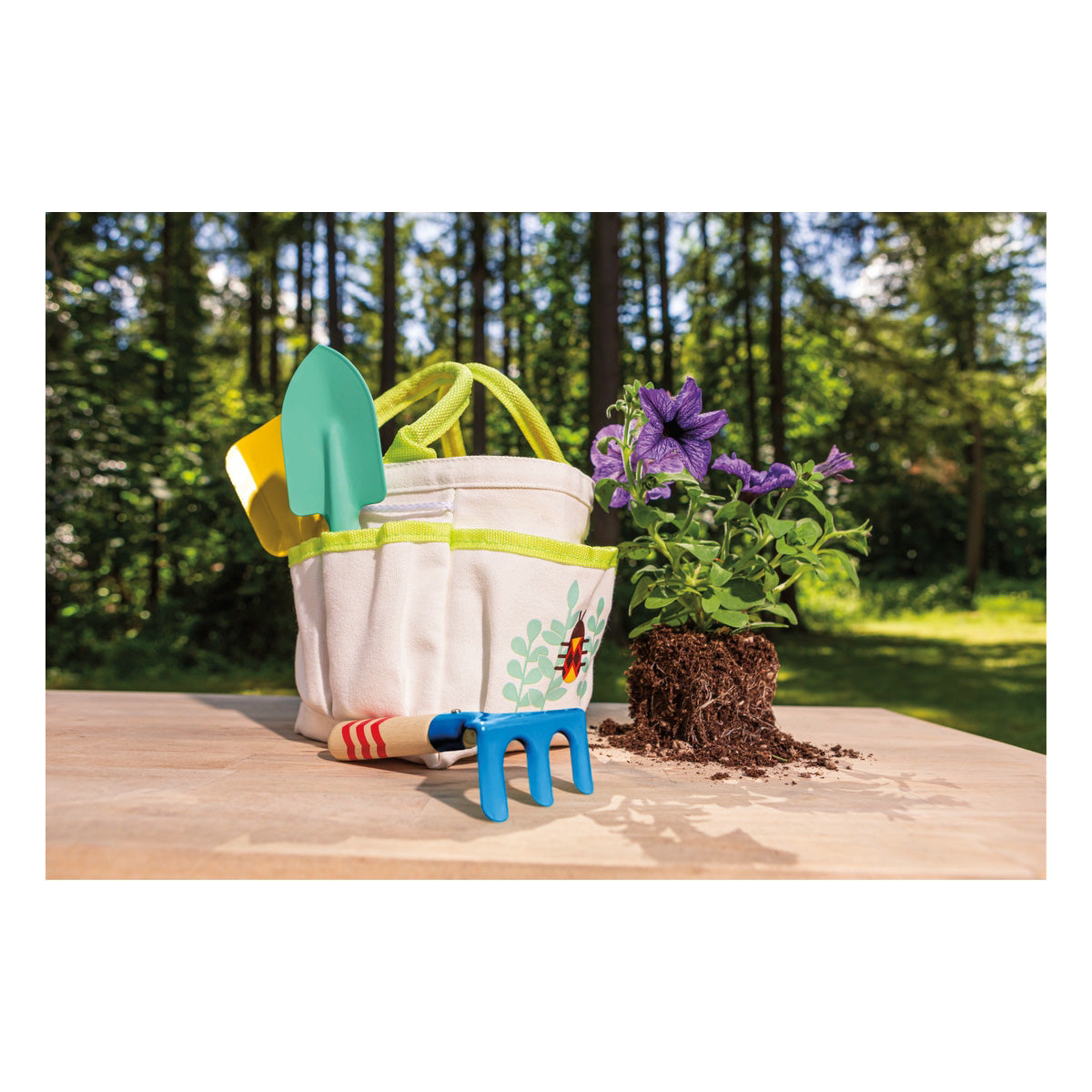 Beetle & Bee Kids Garden Tote with Hand Tools - 4pc Set