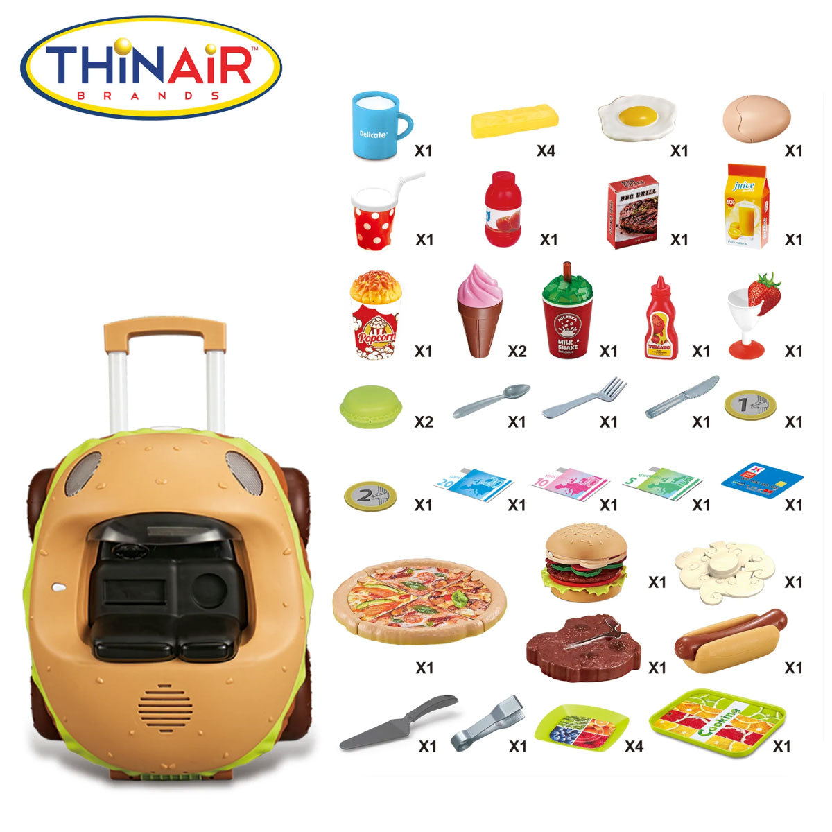 3 in 1 Burger Car Food Truck Playset