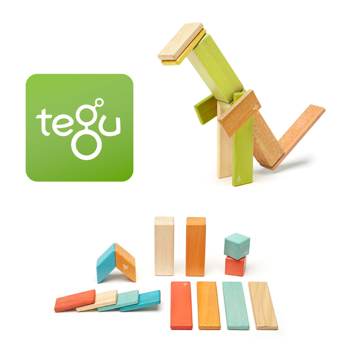 Tegu Classic Blocks - 14 Piece Sets