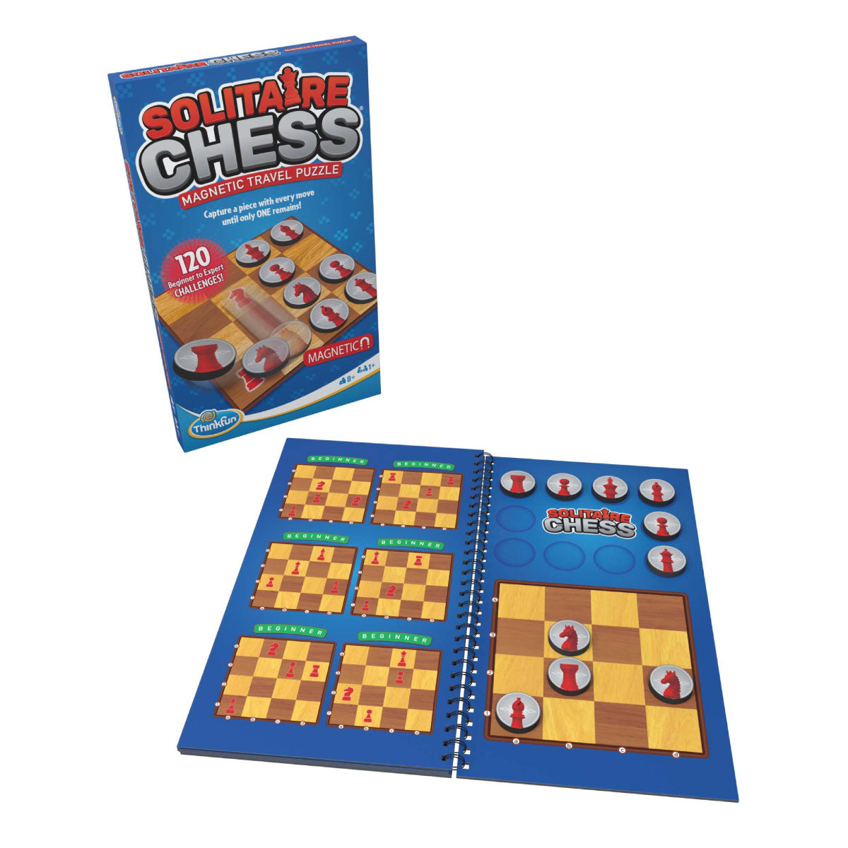 Think Fun Solitaire Chess Magnetic Travel Puzzle
