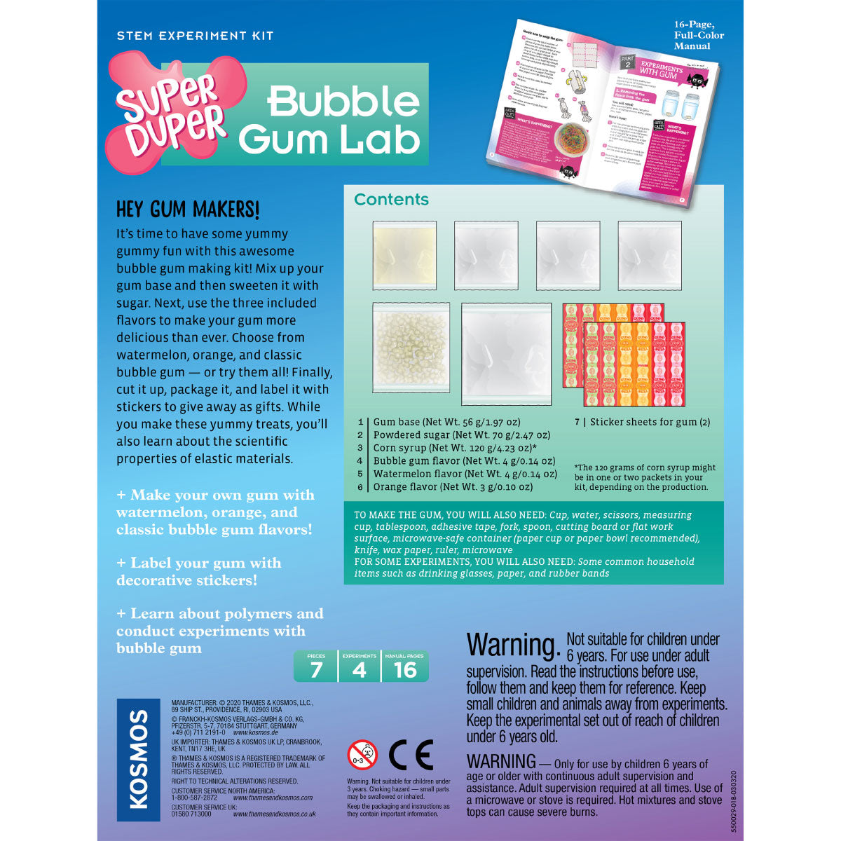 Super Duper Bubble Gum Lab from Thames & Kosmos
