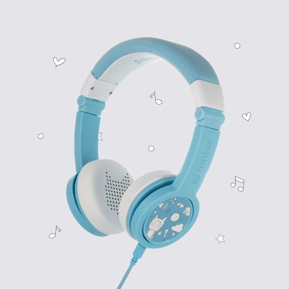 Light Blue Tonies Foldable Headphones