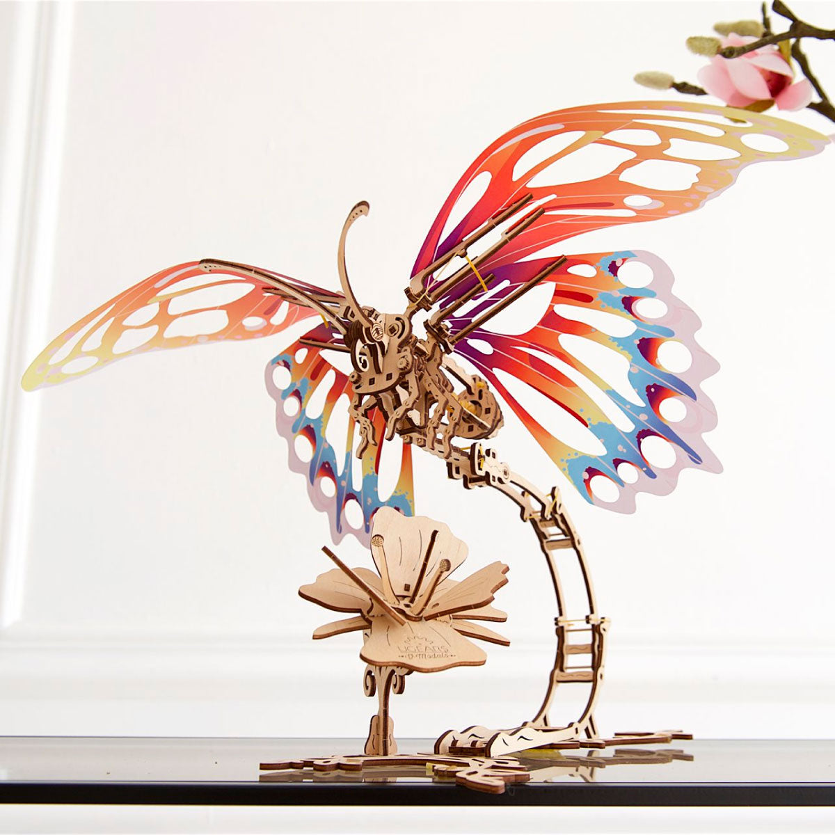 u gears UGears Butterfly and Flower Mechanical Model – Happy Up Inc Toys & Games