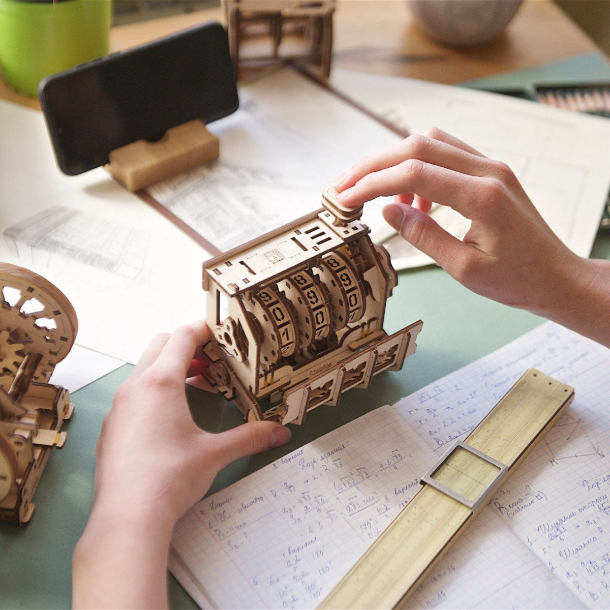 Ugears Mechanical Model  The Combination Lock wooden puzzle and  construction kit