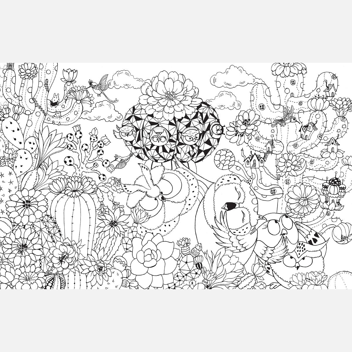 A Million Owls Coloring Book by Lulu Mayo