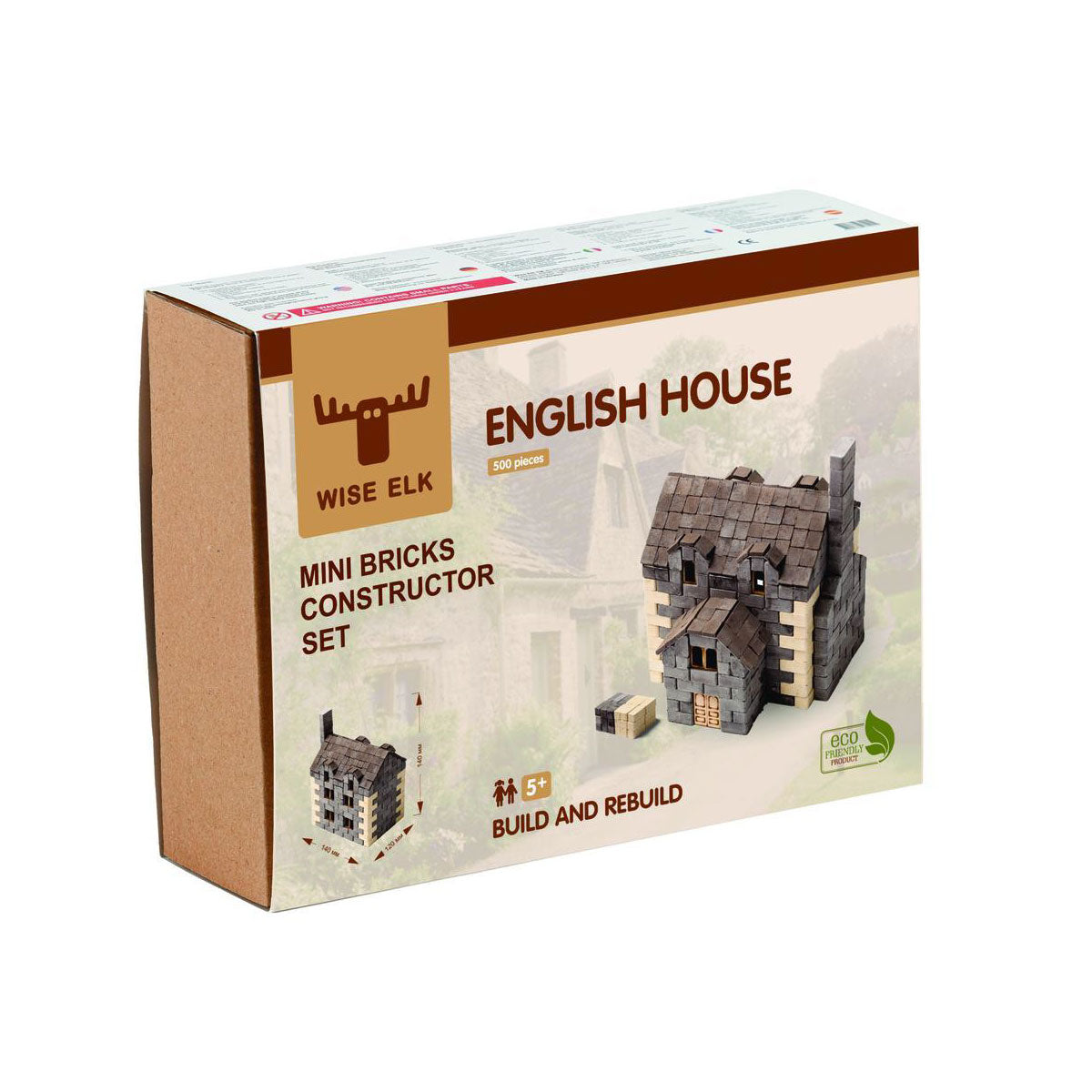 Wise Elk English House Mini Bricks Constructor Set - 500 pcs