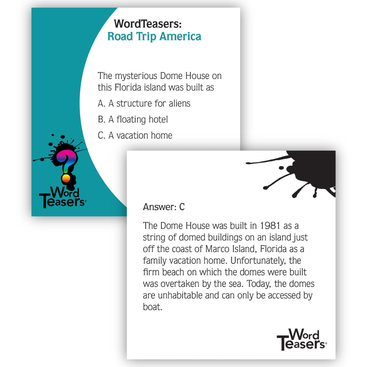 WordTeasers Road Trip America Card Deck