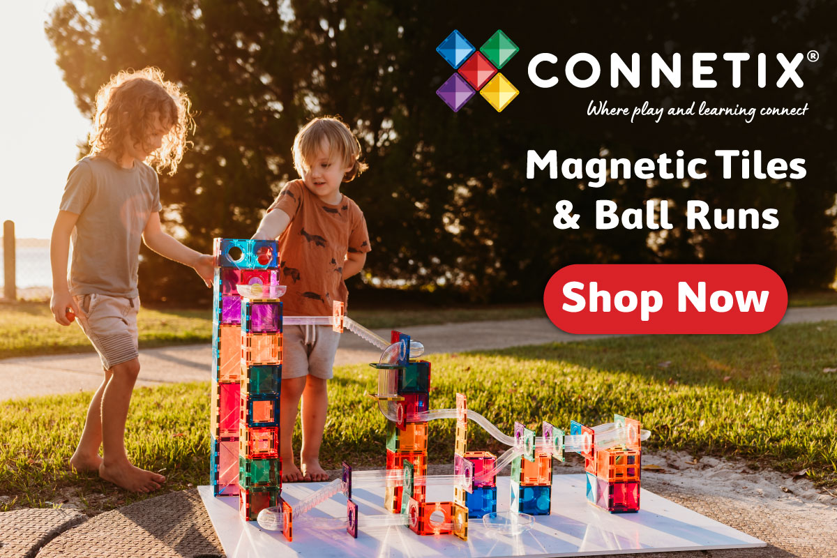Shop now for CONNETIX magnetic tiles and ball runs: Where play and learning connect!